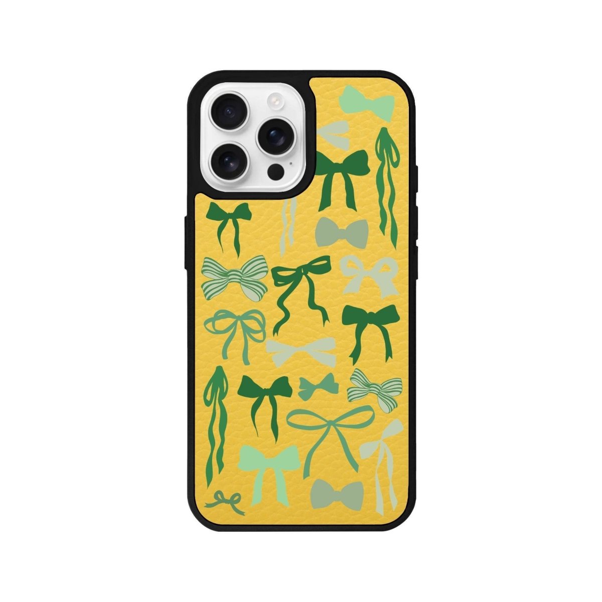 iPhone 16 Pro Green Garland Leather Vegan Deri Telefon Kılıfı - SUMTHINCS