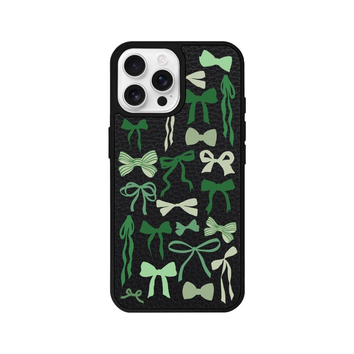 iPhone 16 Pro Green Garland Leather Vegan Deri Telefon Kılıfı - SUMTHINCS