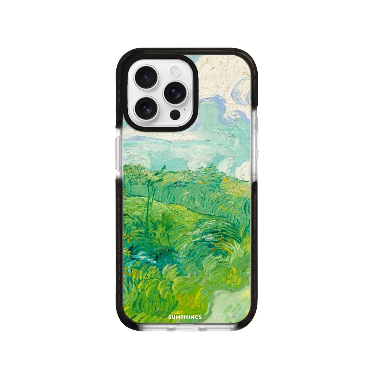 iPhone 16 Pro Green Wheat Fields Procase Şeffaf Telefon Kılıfı Siyah Şeffaf - SUMTHINCS