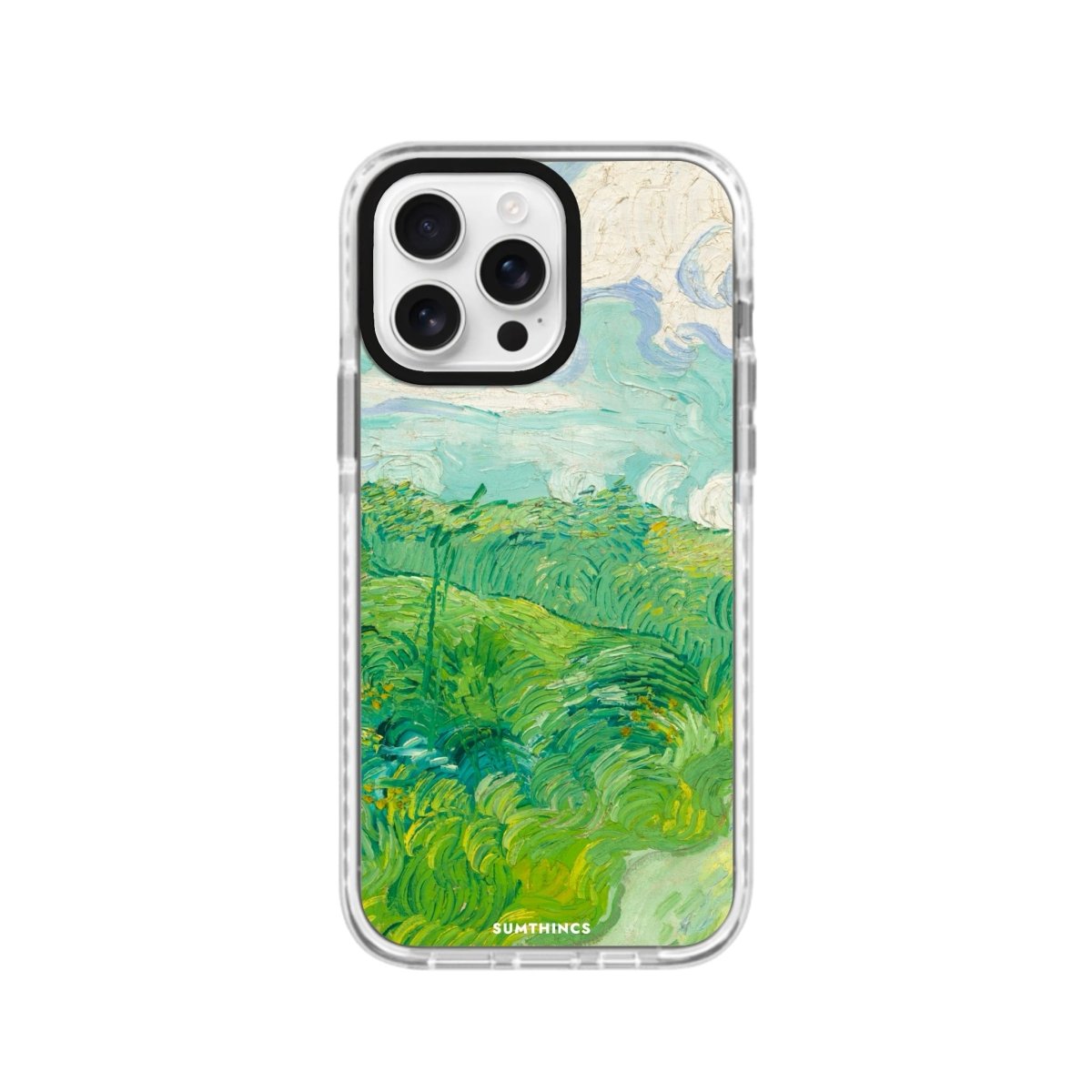 iPhone 16 Pro Green Wheat Fields Procase Şeffaf Telefon Kılıfı Beyaz Şeffaf - SUMTHINCS