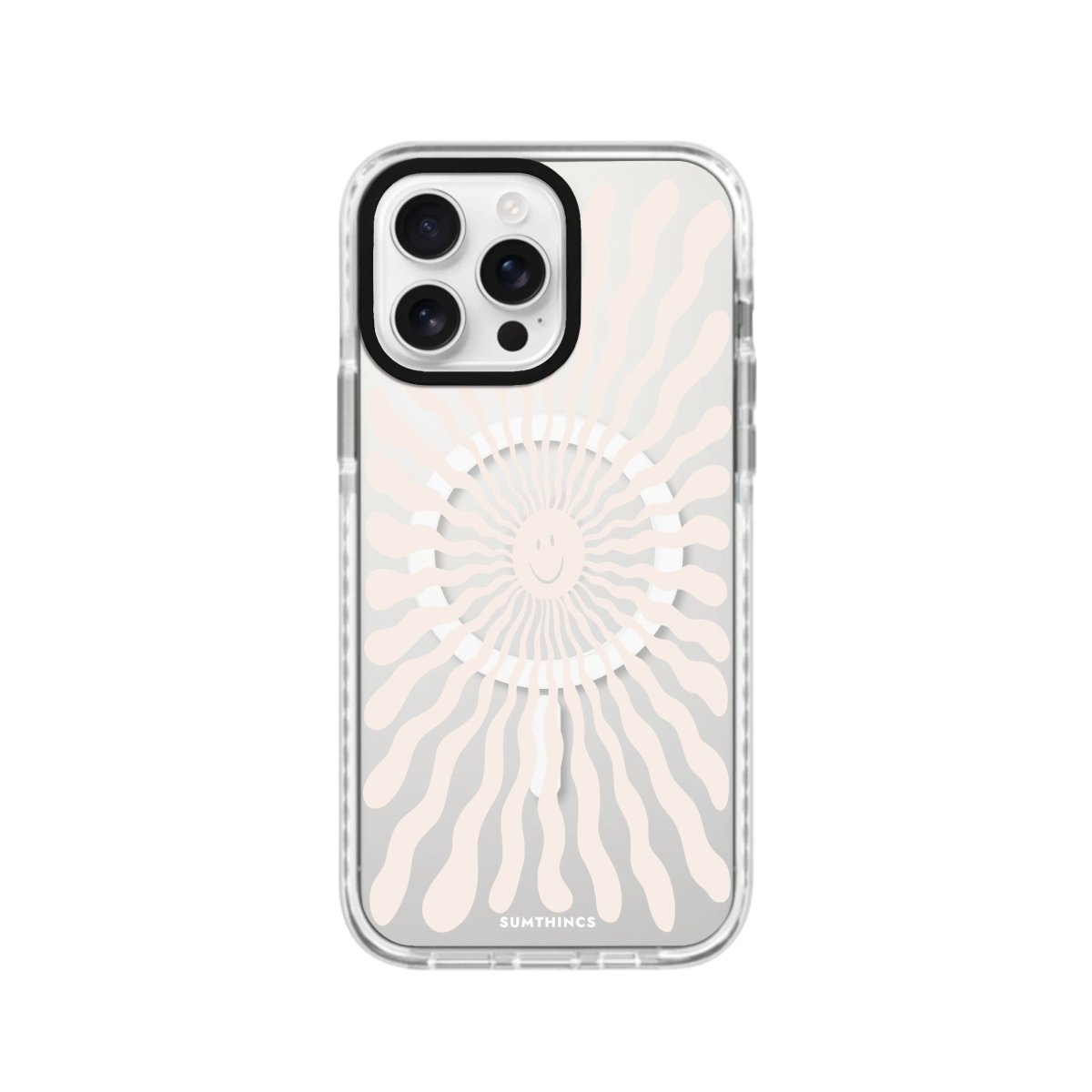iPhone 16 Pro Happy Little Sun Magsafe Procase Şeffaf Telefon Kılıfı Beyaz Şeffaf - SUMTHINCS