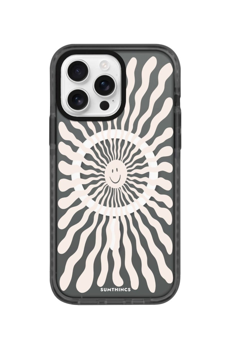 iPhone 16 Pro Happy Little Sun Magsafe Procase Şeffaf Telefon Kılıfı Antrasit - SUMTHINCS
