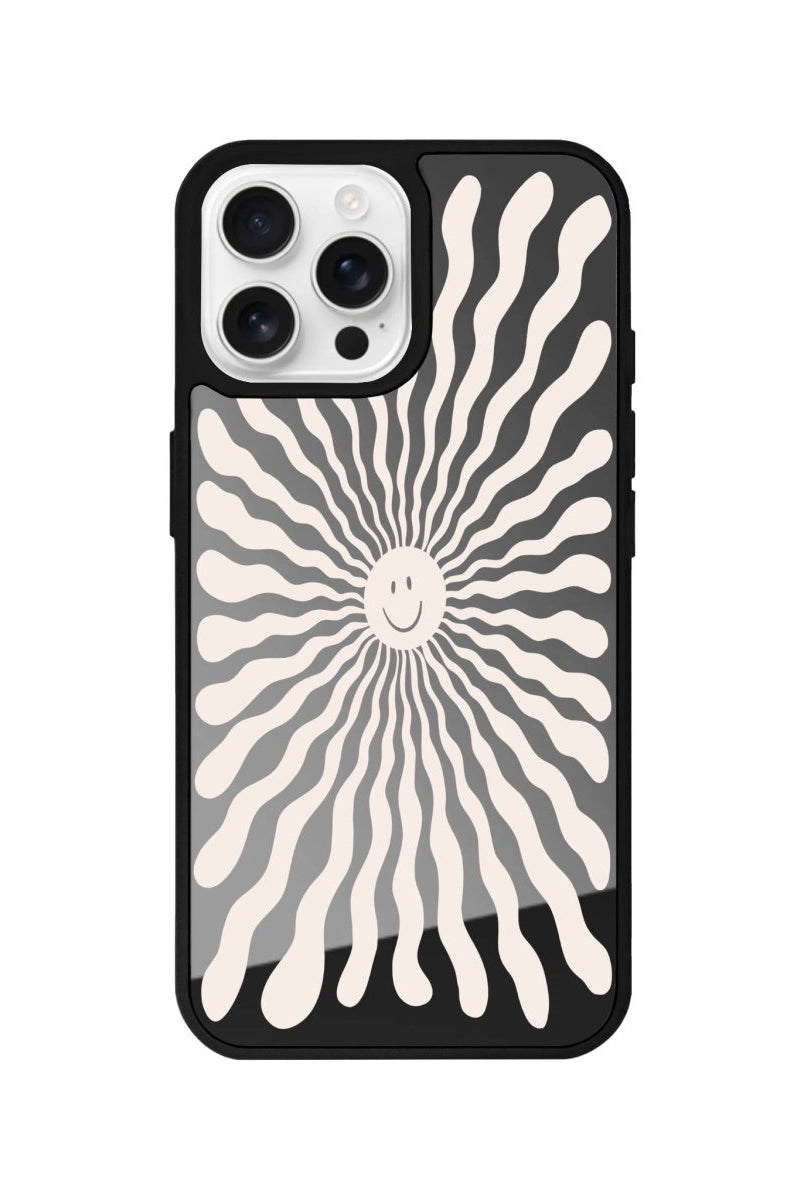 iPhone 16 Pro Happy Little Sun Mirror Aynalı Telefon Kılıfı Antrasit - SUMTHINCS
