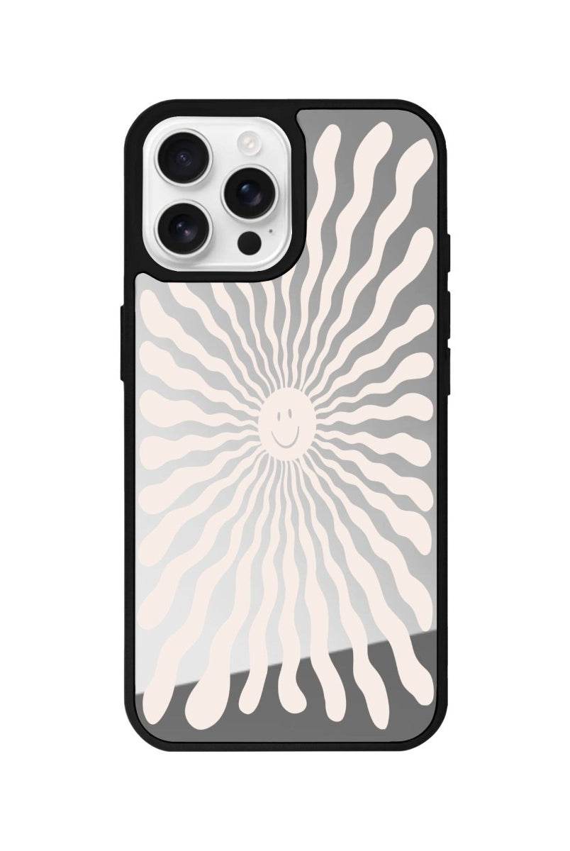 iPhone 16 Pro Happy Little Sun Mirror Aynalı Telefon Kılıfı Gümüş - SUMTHINCS