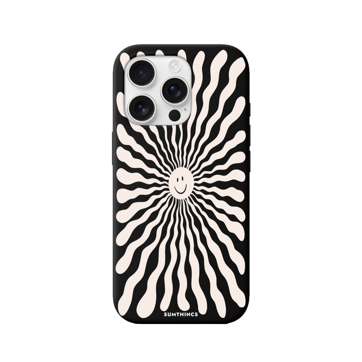 iPhone 16 Pro Happy Little Sun Premium Telefon Kılıfı Siyah - SUMTHINCS