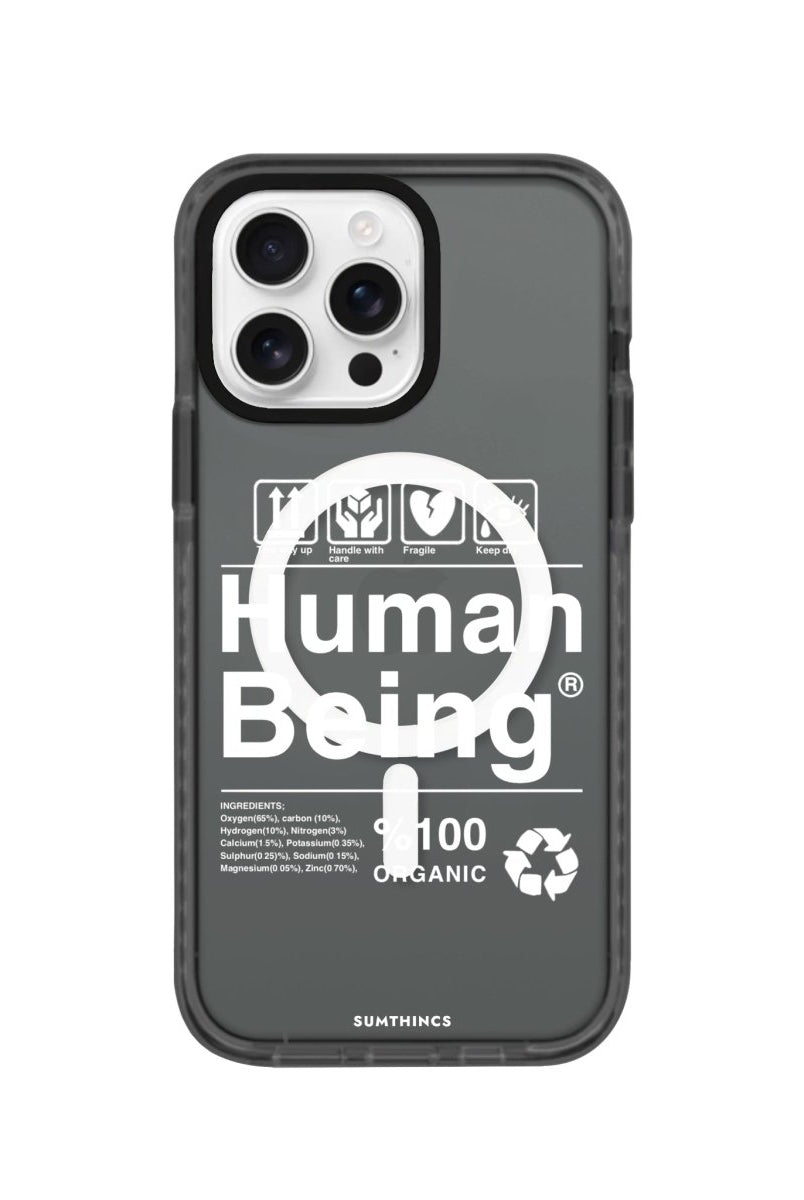 iPhone 16 Pro Human Being Magsafe Procase Şeffaf Telefon Kılıfı Antrasit - SUMTHINCS