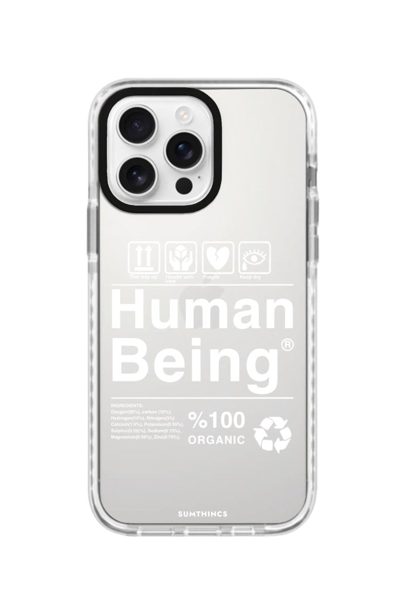 iPhone 16 Pro Human Being Procase Şeffaf Telefon Kılıfı Beyaz Şeffaf - SUMTHINCS