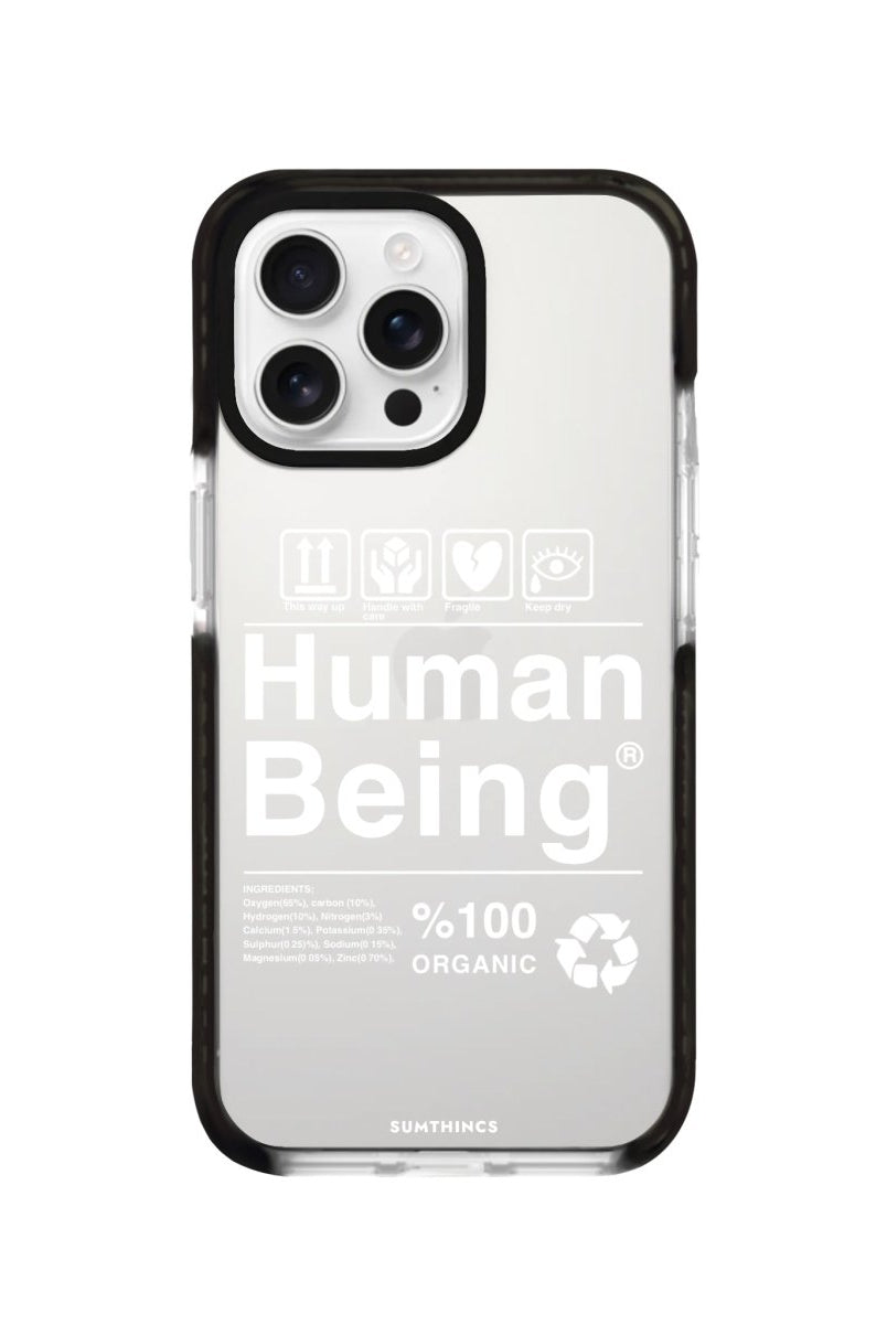 iPhone 16 Pro Human Being Procase Şeffaf Telefon Kılıfı Siyah Şeffaf - SUMTHINCS