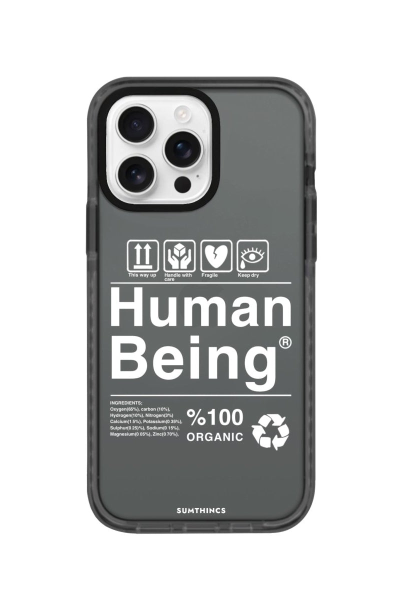 iPhone 16 Pro Human Being Procase Şeffaf Telefon Kılıfı Antrasit - SUMTHINCS