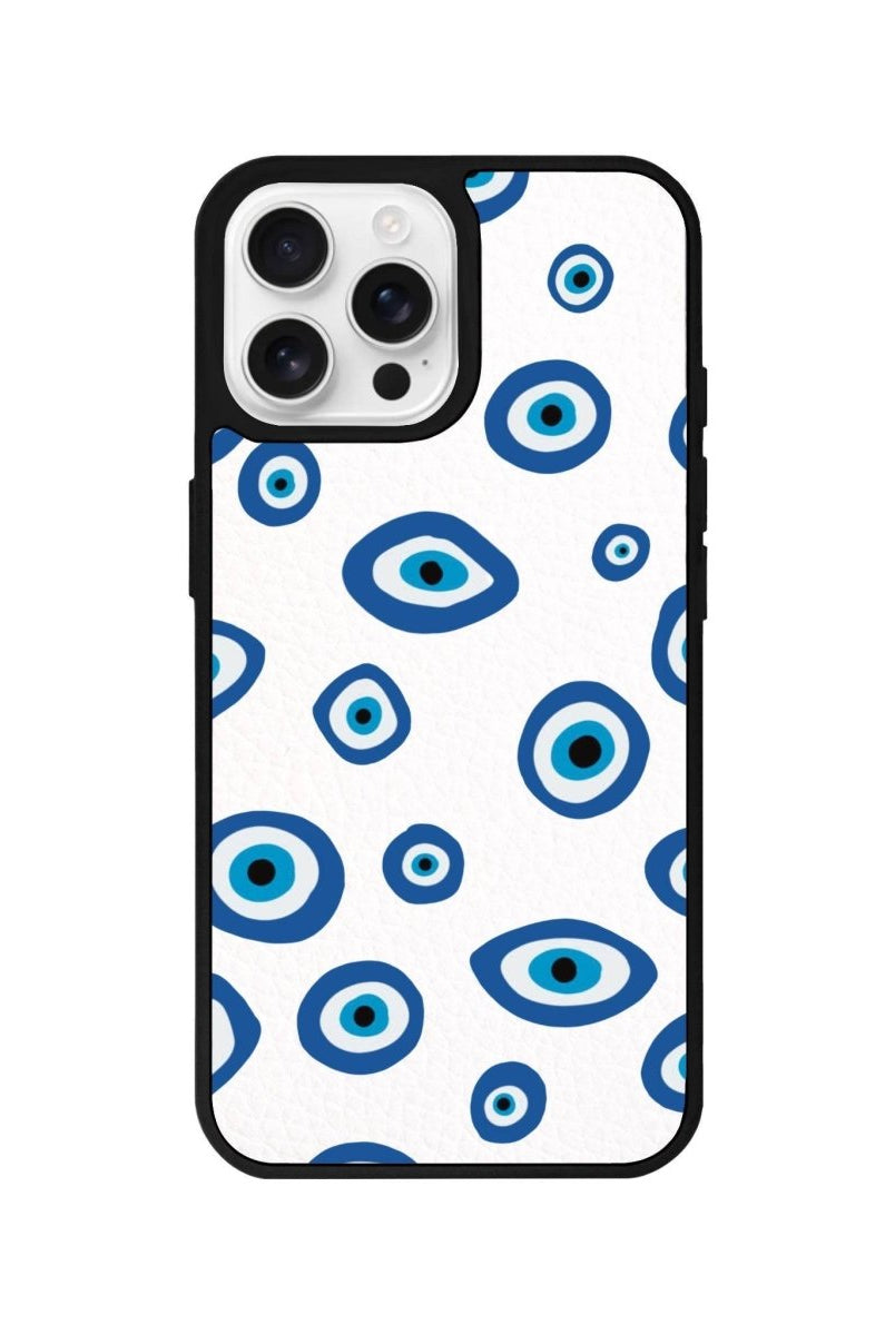 iPhone 16 Pro I See You Leather Vegan Deri Telefon Kılıfı Beyaz - SUMTHINCS