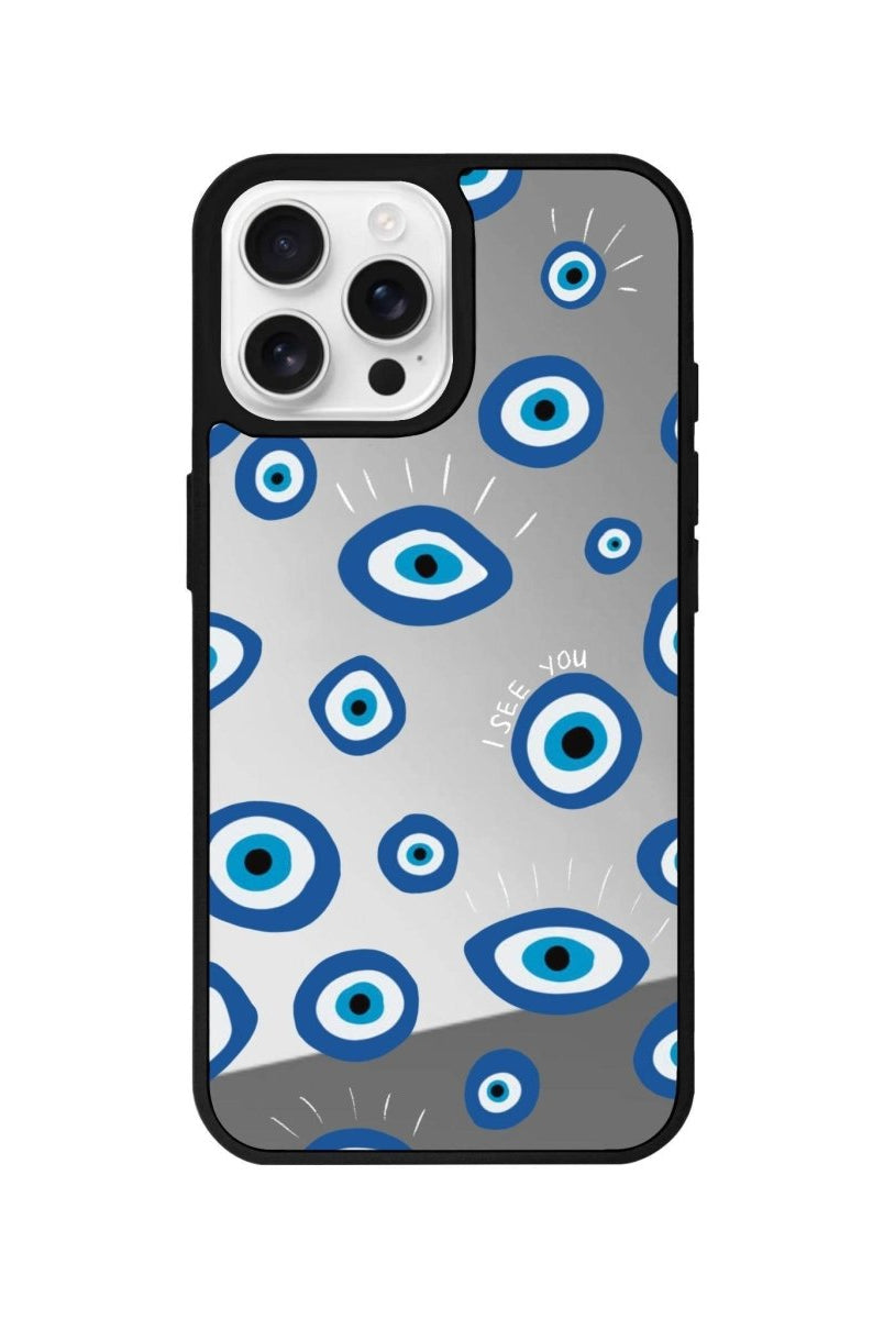 iPhone 16 Pro I See You Mirror Aynalı Telefon Kılıfı Gümüş - SUMTHINCS