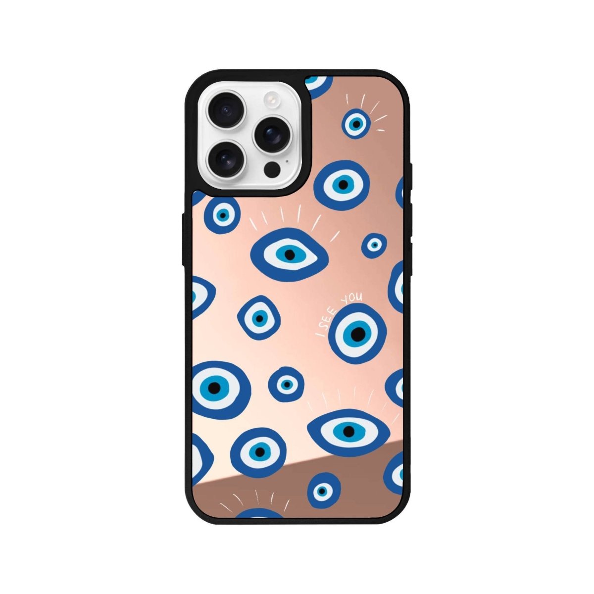 iPhone 16 Pro I See You Mirror Aynalı Telefon Kılıfı Metalik Pembe - SUMTHINCS