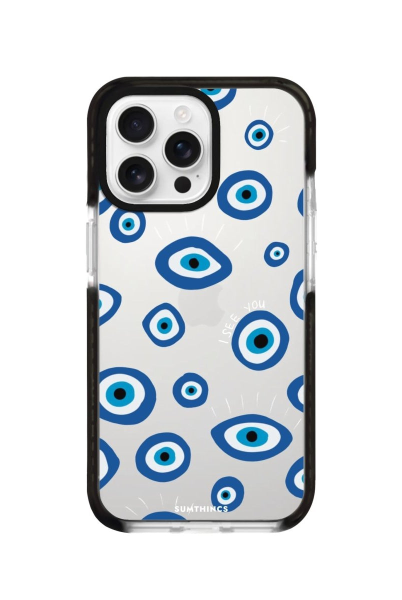 iPhone 16 Pro I See You Procase Şeffaf Telefon Kılıfı Siyah Şeffaf - SUMTHINCS