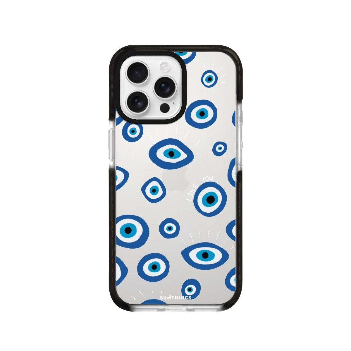 iPhone 16 Pro I See You Procase Şeffaf Telefon Kılıfı Siyah Şeffaf - SUMTHINCS
