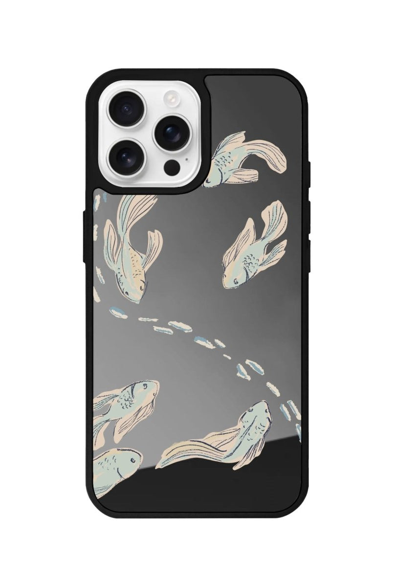 iPhone 16 Pro Koi Fish Mirror Aynalı Telefon Kılıfı Antrasit - SUMTHINCS
