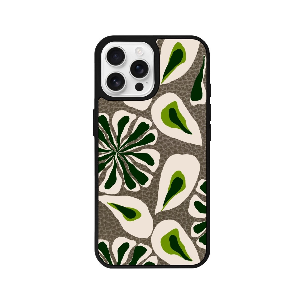 iPhone 16 Pro Leafs Leather Vegan Deri Telefon Kılıfı - SUMTHINCS