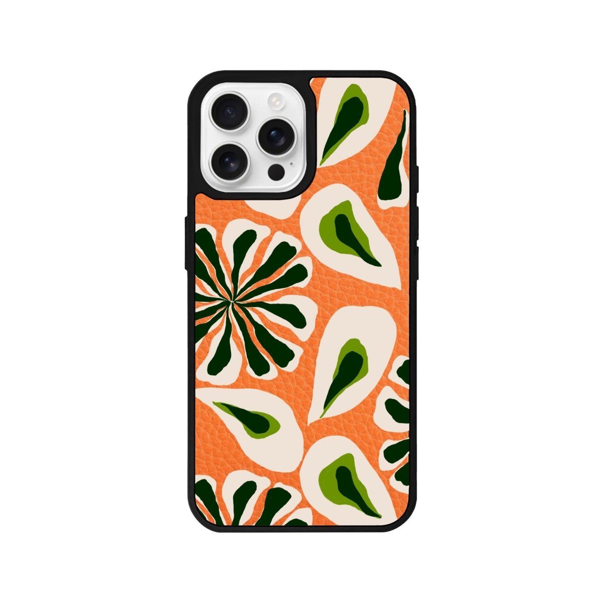 iPhone 16 Pro Leafs Leather Vegan Deri Telefon Kılıfı - SUMTHINCS