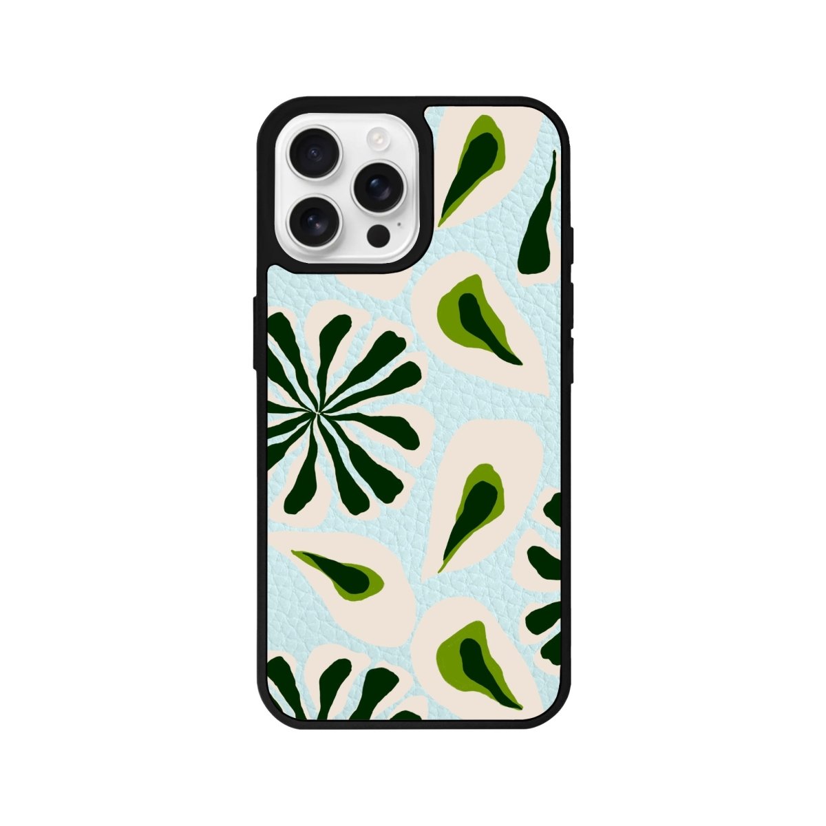 iPhone 16 Pro Leafs Leather Vegan Deri Telefon Kılıfı - SUMTHINCS