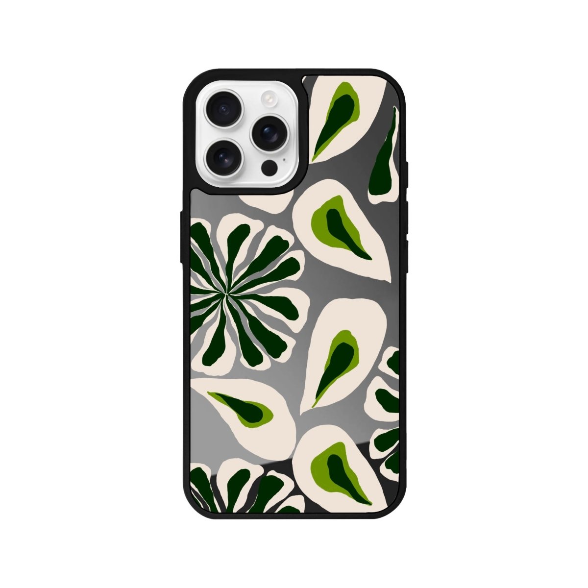 iPhone 16 Pro Leafs Mirror Aynalı Telefon Kılıfı Antrasit - SUMTHINCS