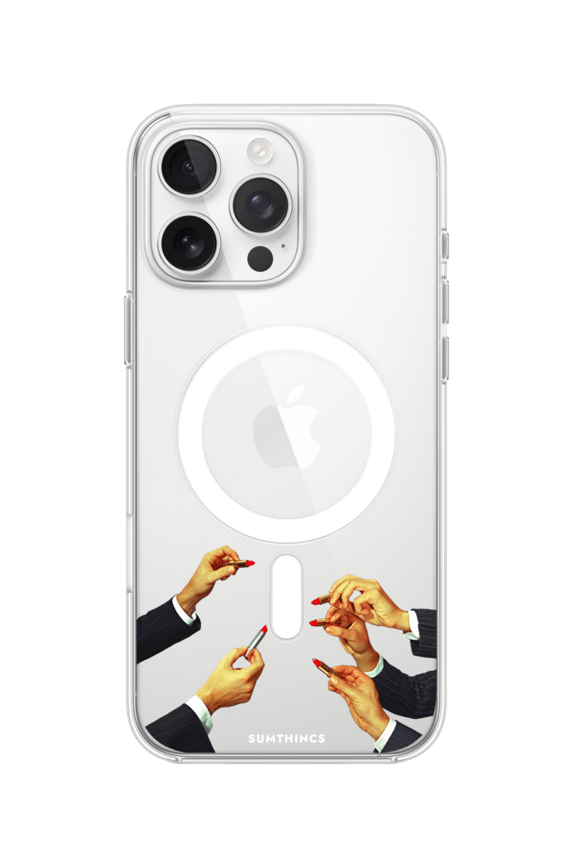 iPhone 16 Pro Lipstick Clear Magsafe Şeffaf Telefon Kılıfı - SUMTHINCS