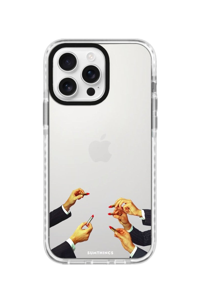 iPhone 16 Pro Lipstick Procase Şeffaf Telefon Kılıfı Beyaz Şeffaf - SUMTHINCS