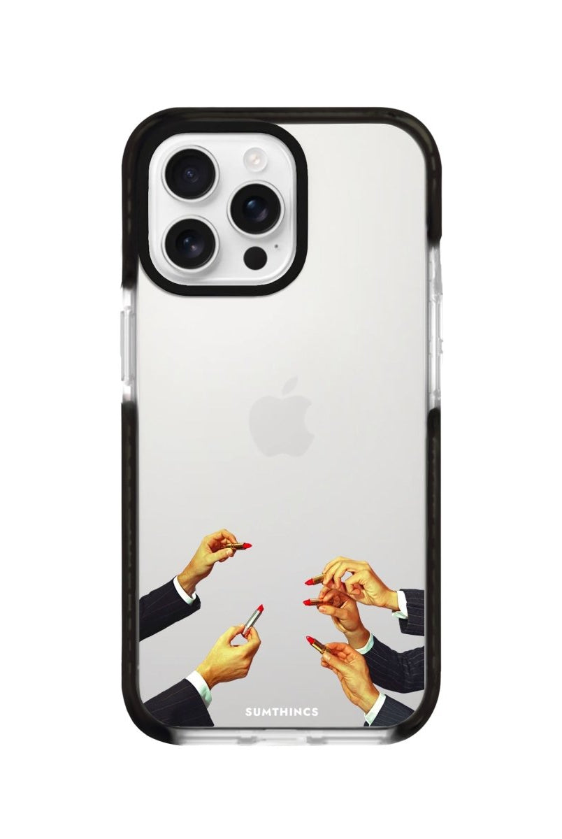 iPhone 16 Pro Lipstick Procase Şeffaf Telefon Kılıfı Siyah Şeffaf - SUMTHINCS