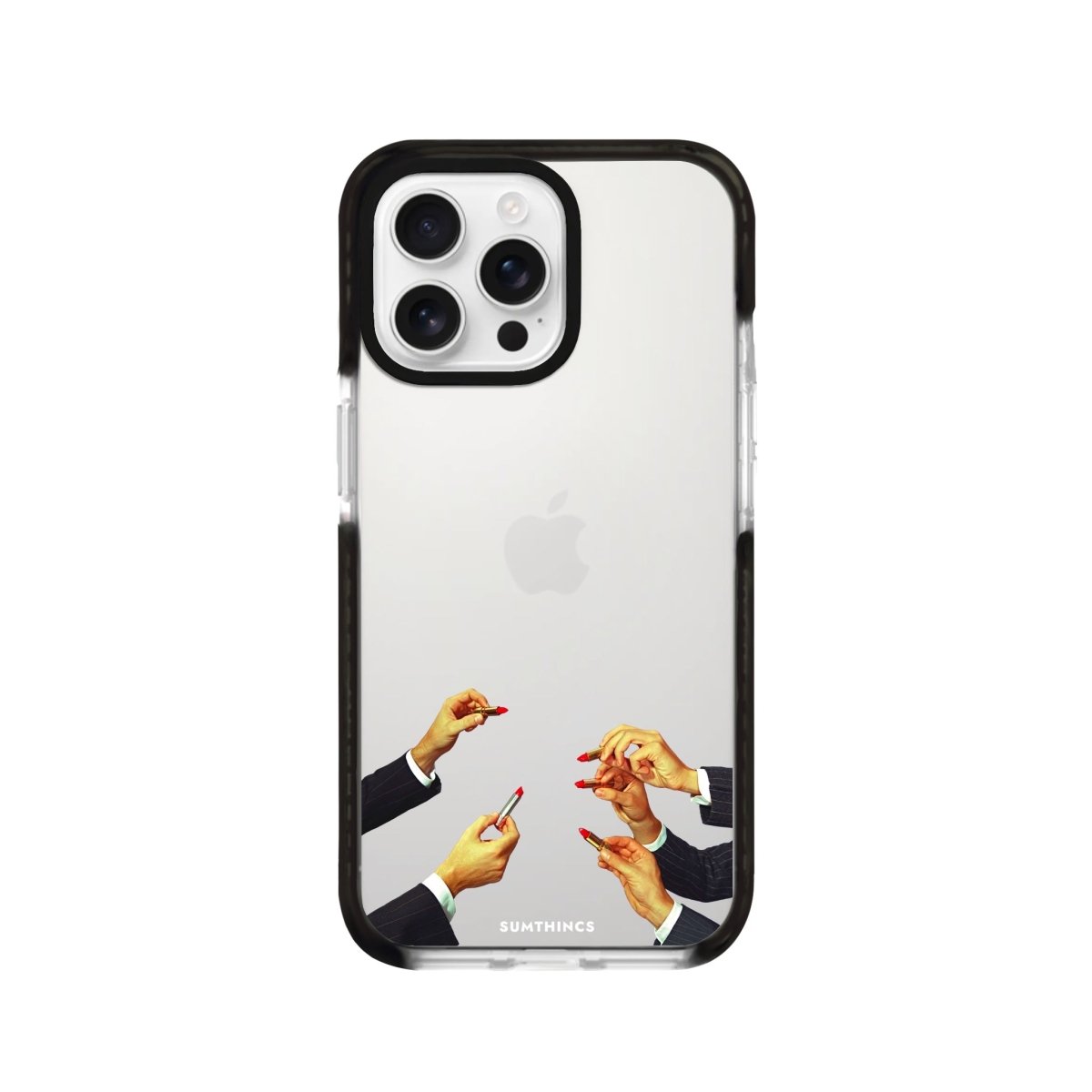 iPhone 16 Pro Lipstick Procase Şeffaf Telefon Kılıfı Siyah Şeffaf - SUMTHINCS