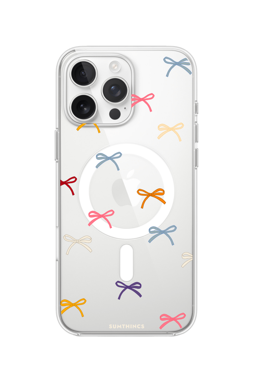 iPhone 16 Pro Little Bows Clear Magsafe Şeffaf Telefon Kılıfı - SUMTHINCS