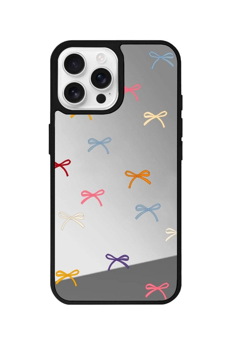 iPhone 16 Pro Little Bows Mirror Aynalı Telefon Kılıfı Gümüş - SUMTHINCS