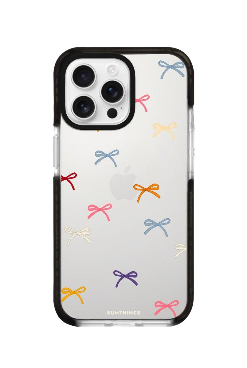 iPhone 16 Pro Little Bows Procase Şeffaf Telefon Kılıfı Siyah Şeffaf - SUMTHINCS