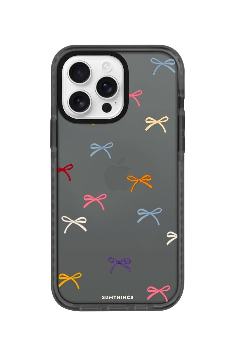 iPhone 16 Pro Little Bows Procase Şeffaf Telefon Kılıfı Antrasit - SUMTHINCS