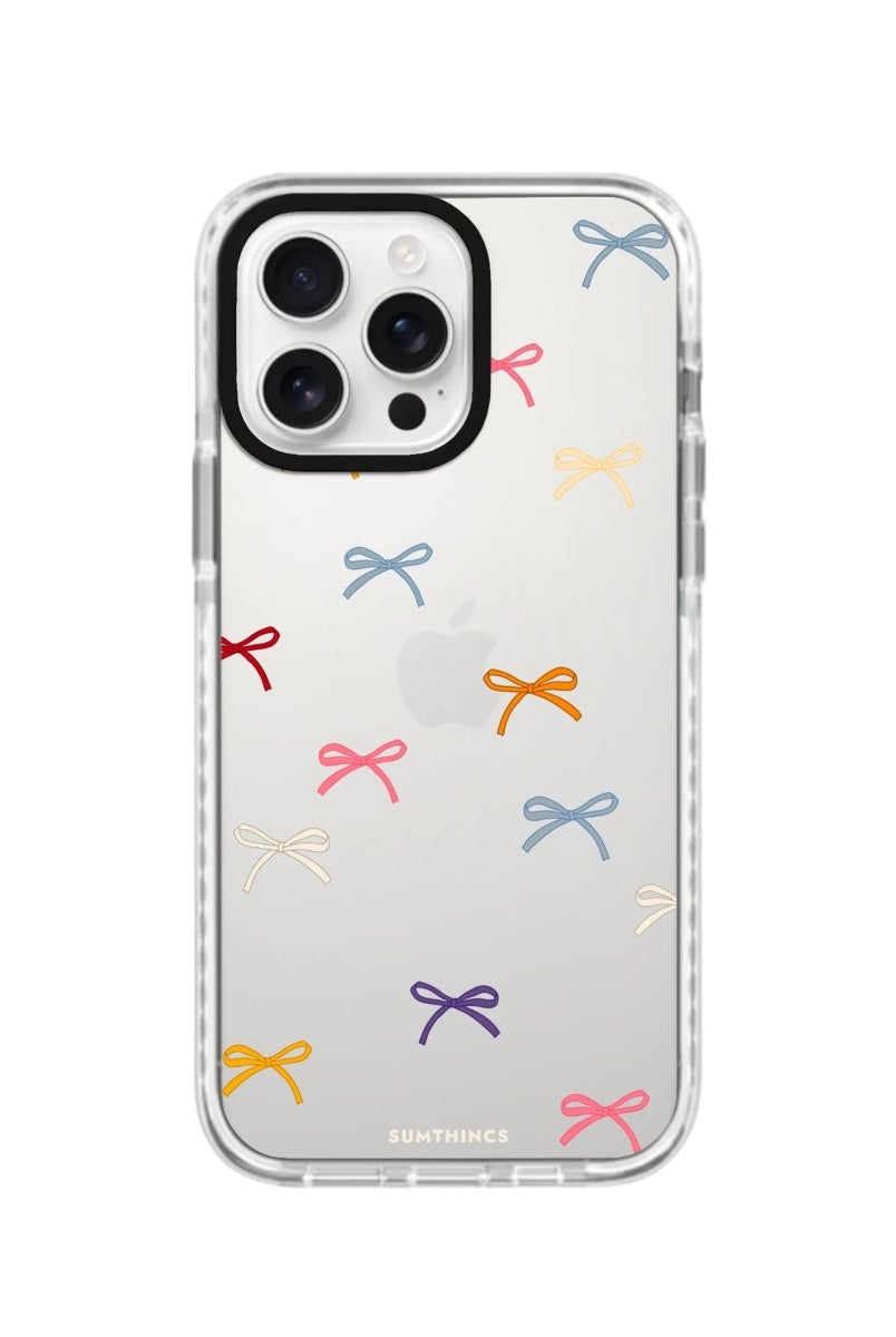 iPhone 16 Pro Little Bows Procase Şeffaf Telefon Kılıfı Beyaz Şeffaf - SUMTHINCS