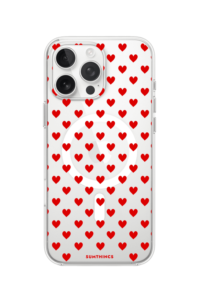 iPhone 16 Pro Little Hearts Clear Magsafe Telefon Kılıfı - SUMTHINCS