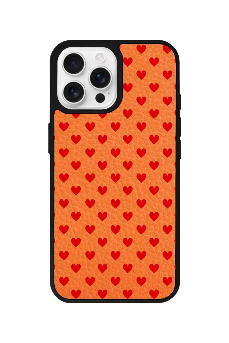 iPhone 16 Pro Little Hearts Leather Vegan Deri Telefon Kılıfı - SUMTHINCS