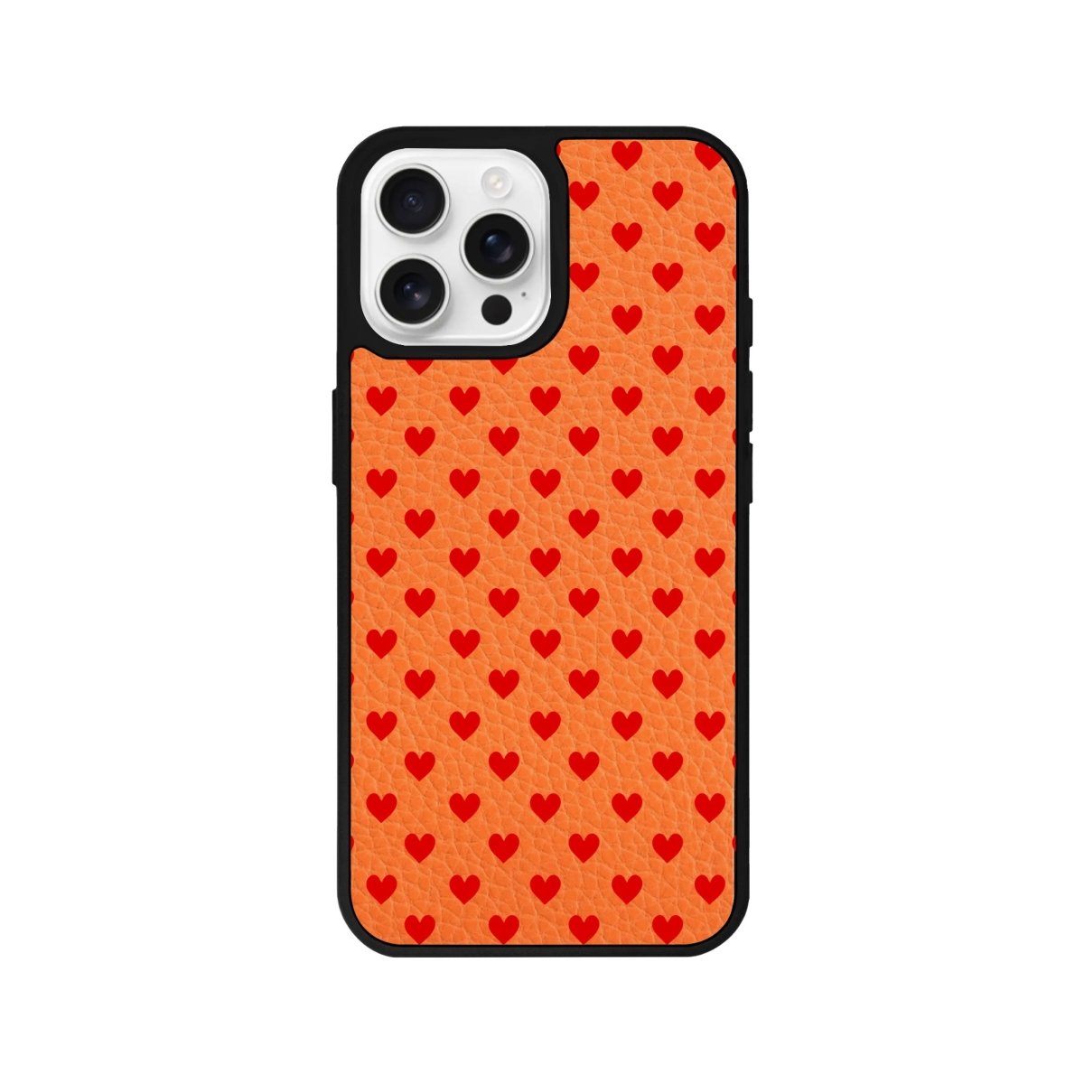 iPhone 16 Pro Little Hearts Leather Vegan Deri Telefon Kılıfı - SUMTHINCS