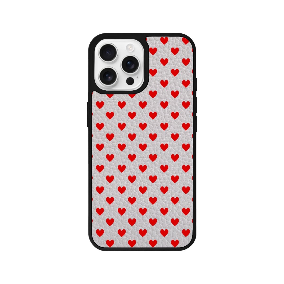 iPhone 16 Pro Little Hearts Leather Vegan Deri Telefon Kılıfı - SUMTHINCS