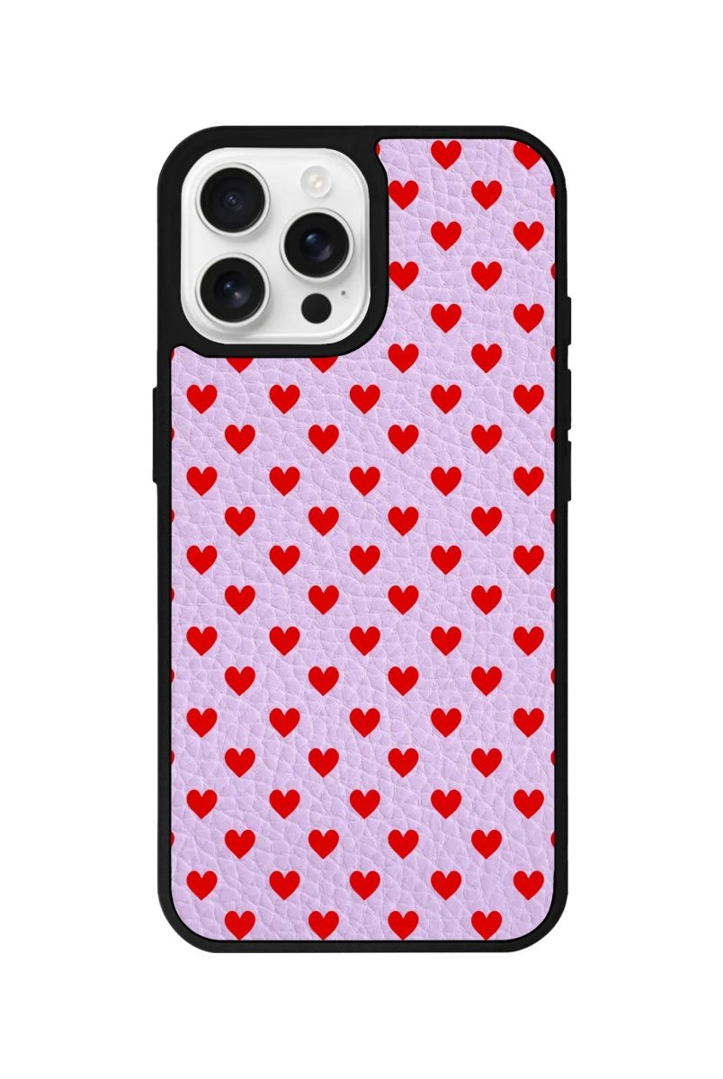 iPhone 16 Pro Little Hearts Leather Vegan Deri Telefon Kılıfı - SUMTHINCS