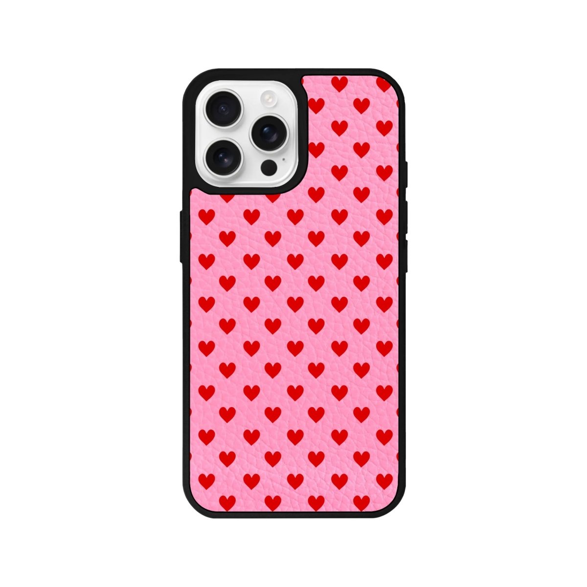 iPhone 16 Pro Little Hearts Leather Vegan Deri Telefon Kılıfı - SUMTHINCS