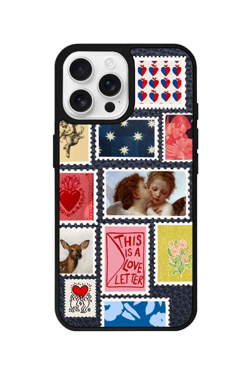 iPhone 16 Pro Love Letter Leather Vegan Deri Telefon Kılıfı - SUMTHINCS