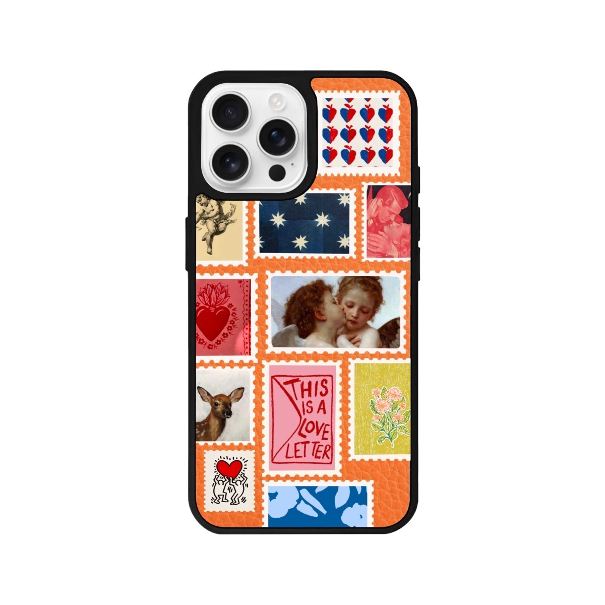 iPhone 16 Pro Love Letter Leather Vegan Deri Telefon Kılıfı - SUMTHINCS