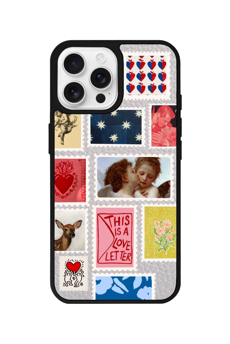 iPhone 16 Pro Love Letter Leather Vegan Deri Telefon Kılıfı - SUMTHINCS