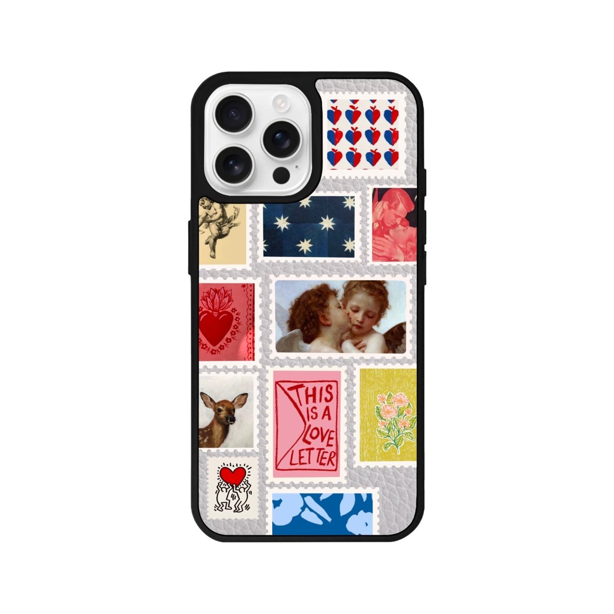 iPhone 16 Pro Love Letter Leather Vegan Deri Telefon Kılıfı - SUMTHINCS