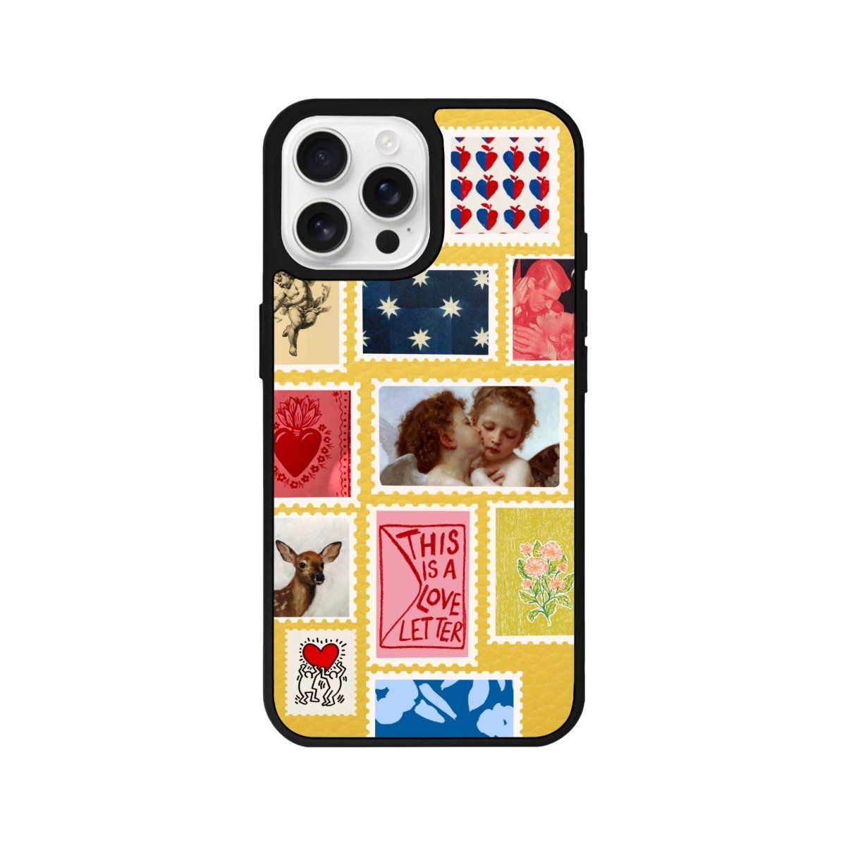 iPhone 16 Pro Love Letter Leather Vegan Deri Telefon Kılıfı - SUMTHINCS