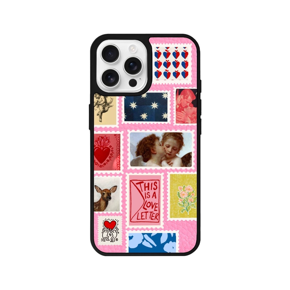 iPhone 16 Pro Love Letter Leather Vegan Deri Telefon Kılıfı - SUMTHINCS