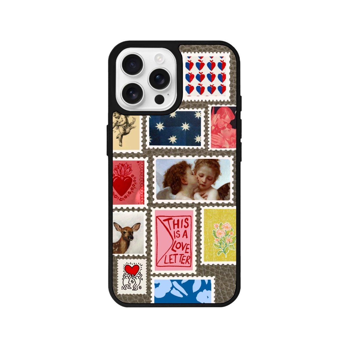 iPhone 16 Pro Love Letter Leather Vegan Deri Telefon Kılıfı - SUMTHINCS