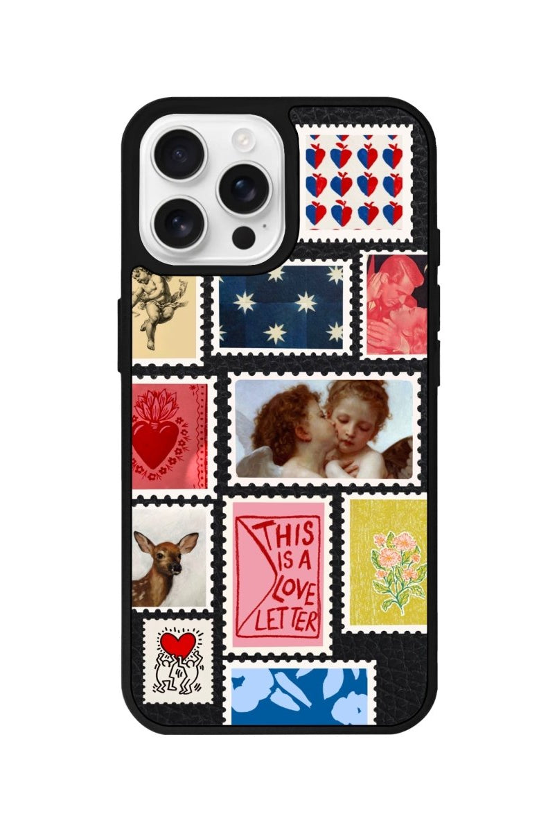 iPhone 16 Pro Love Letter Leather Vegan Deri Telefon Kılıfı - SUMTHINCS