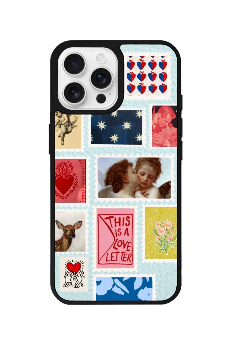 iPhone 16 Pro Love Letter Leather Vegan Deri Telefon Kılıfı - SUMTHINCS