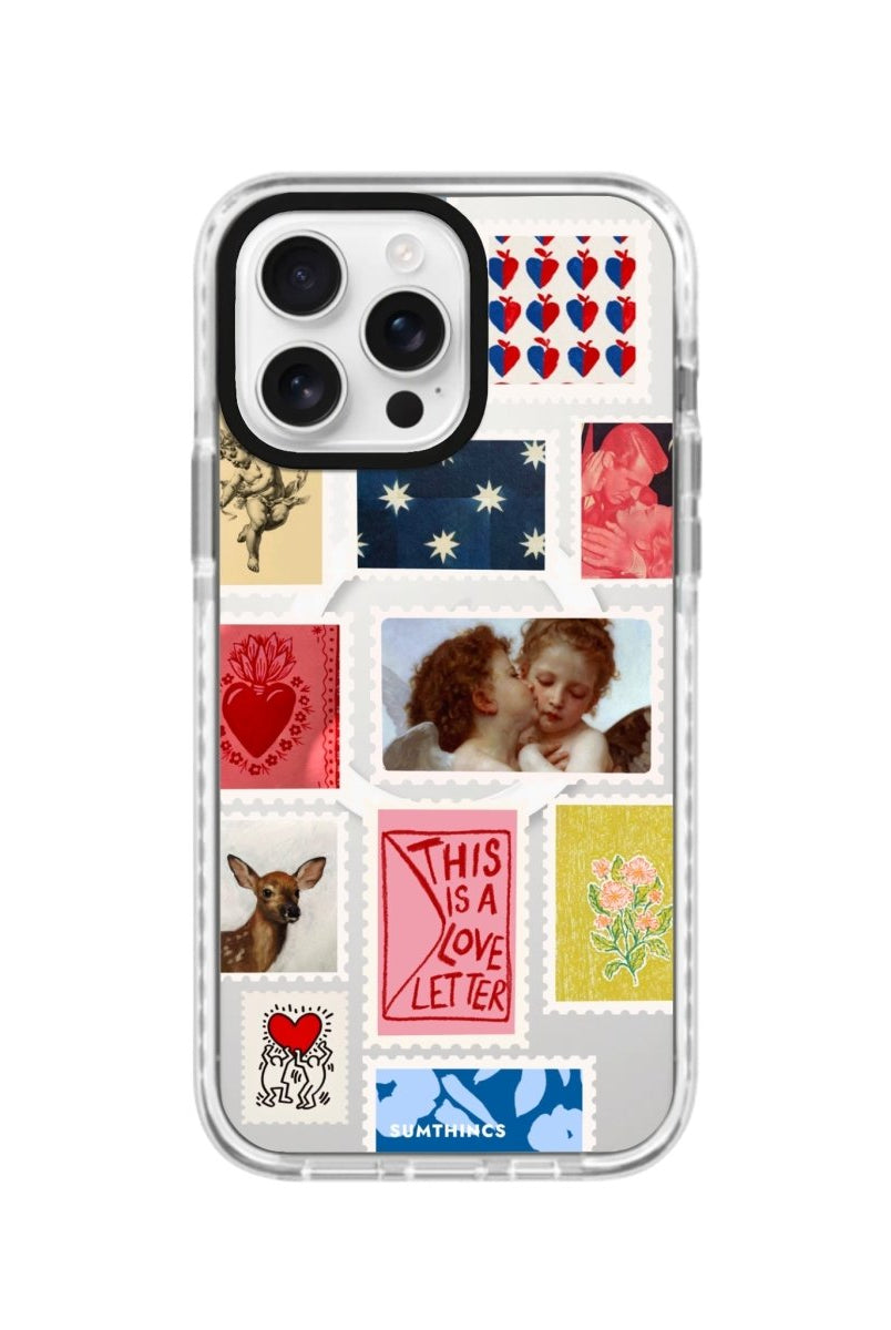 iPhone 16 Pro Love Letter Magsafe Procase Şeffaf Telefon Kılıfı Beyaz Şeffaf - SUMTHINCS