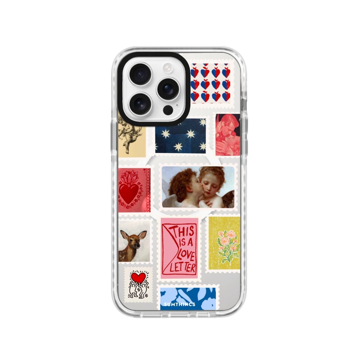 iPhone 16 Pro Love Letter Magsafe Procase Şeffaf Telefon Kılıfı Beyaz Şeffaf - SUMTHINCS