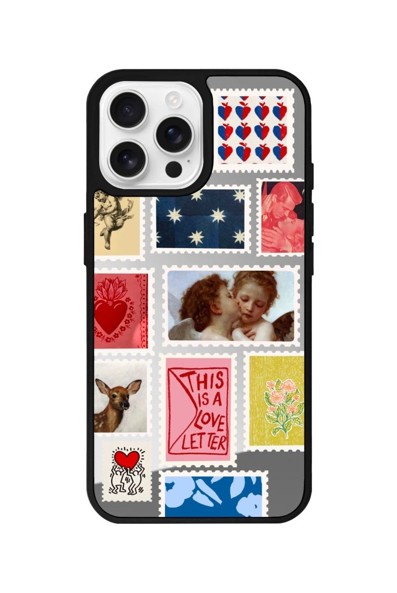 iPhone 16 Pro Love Letter Mirror Aynalı Telefon Kılıfı Gümüş - SUMTHINCS